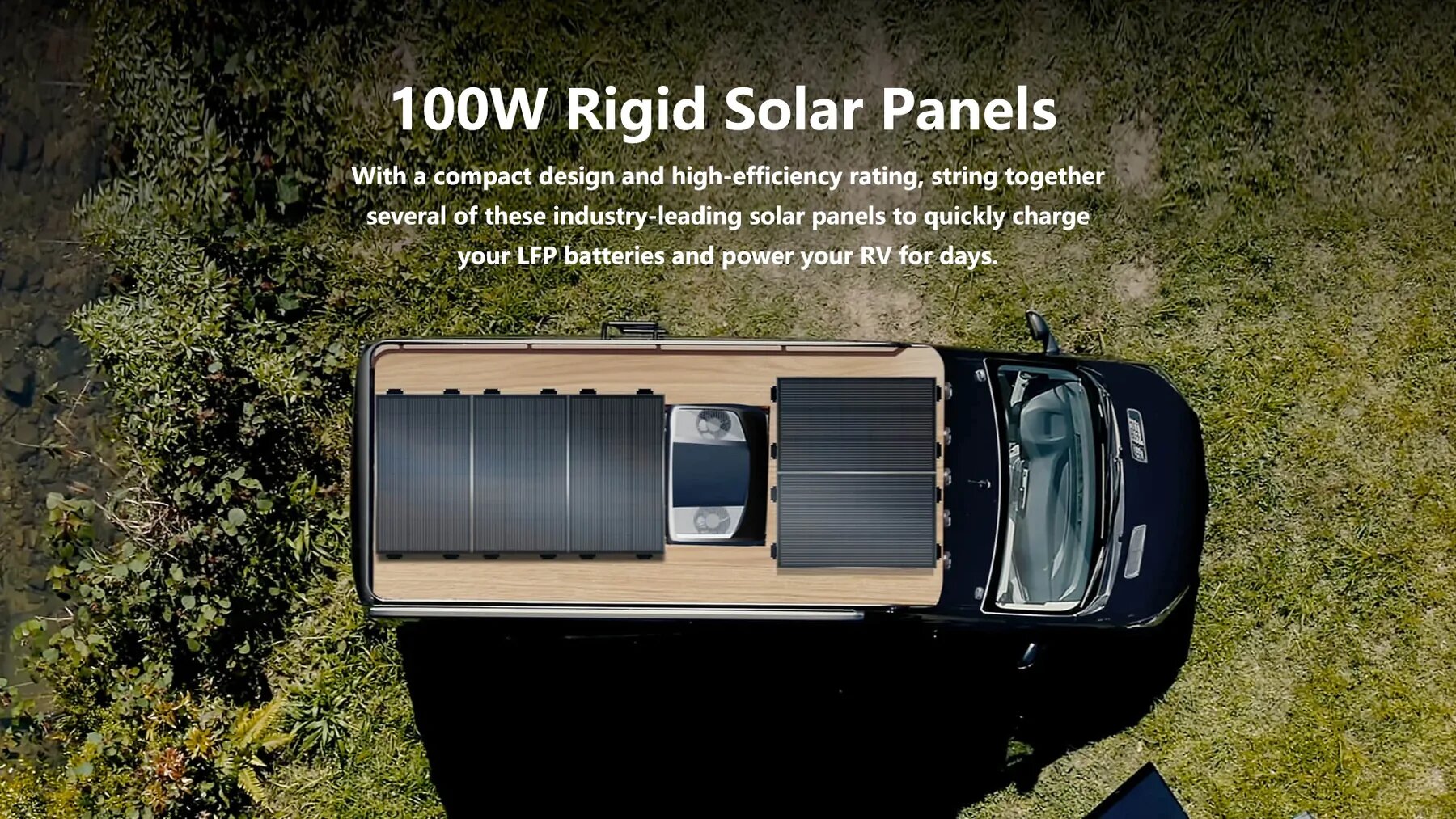100% sicheres Einkaufen Zuverlässige Garantie Kostenloser Versand Starres Solarpanel 100 W EcoFlow